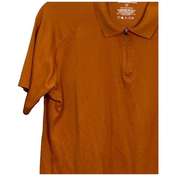 Eddie Bauer Zip Polo Shirt Size XL Orange Short Sleeve Pullover Streetwear - Picture 10 of 11